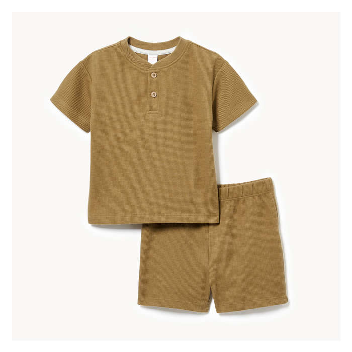 Baby Boys' 2-Piece Waffle Knit Set